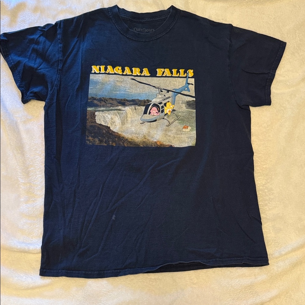 Care Bears Dark Blue Tee with Niagara Falls Graphic